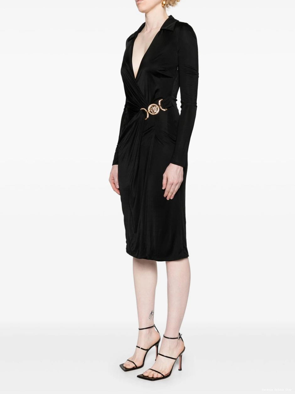 Affordable dress Women Medusa-plaque jersey midi Versace 0712